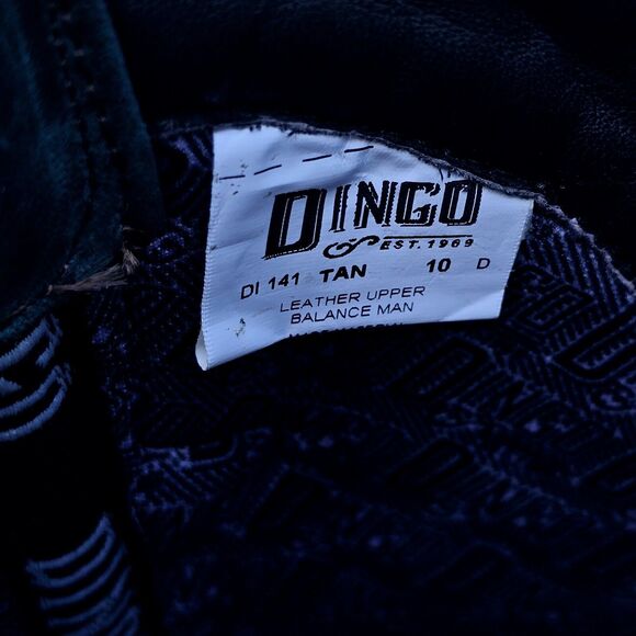 NWT Dingo True Grit Embroidered Square Toe Cowboy Brown Casual Boots Men's 10D - Picture 7 of 10